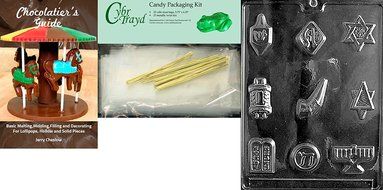 Cybrtrayd R006 Jewish Assortment Chocolate Candy Mold with Exclusive Cybrtrayd Copyrighted Chocolate Molding Instructions... N6