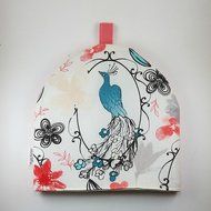 French Press Cozy Cover, 8 cup, Peacock Decor N3