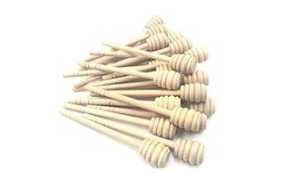 Set of 50 6 Inch Portable Wooden Jam Honey Dipper Honey Sticks for Honey Jar Dispense Drizzle Honey N3
