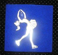 Ice figure skating birthday cake topper skater ornament suncatcher