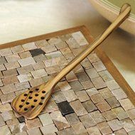 Hand Carved Olive Wood Honey Dipper