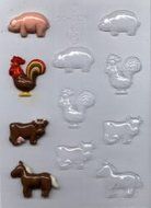 Bite Size Farm Animal Assortment Mold