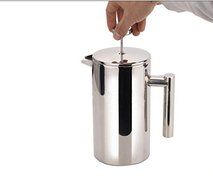 XHHOME French Press Coffee Tea Pot Brewer with filter Stainless Steel Double Wall 350mL 12 Ounces N4