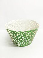 HUAL Cupcake Wrappers 50Filigree Artistic Bake Cake Paper Cups Little Vine Lace Laser Cut Liner Baking Cup Muffin... N6