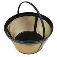 Non-toxic Basket Gold Tone Permanent Coffee Filter For Mr. Hamilton 8 - 12 cup, Acid-proof, Alkali and Heat Resistance...