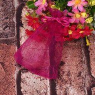 Candy Bag DZT1968 100pcs Organza Wedding Party Decoration Gift Candy Sheer Bags Pouches (Orange) N17