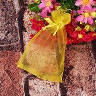 Candy Bag DZT1968 100pcs Organza Wedding Party Decoration Gift Candy Sheer Bags Pouches (Orange) N18