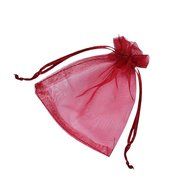 Candy Bag DZT1968 100pcs Organza Wedding Party Decoration Gift Candy Sheer Bags Pouches (Orange) N19