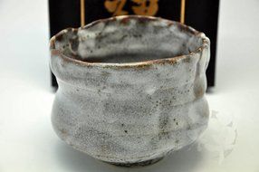 Japanese Mino Yaki ware Matcha Bowl Green Tea 12 / 12 / 9.5cm (4.7 / 4.7 / 3.7inch)[7356] N6