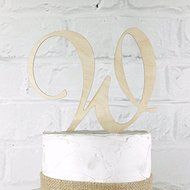 6 inch Monogram Acrylic Wedding Cake Topper Personalized in Any Letter A B C D E F G H I J K L M N O P Q R S T... N2