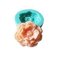 Eoonfirst 3D Peony Flowers Silicone Mold Fondant Molds Sugar Craft Tools Chocolate Mould Set of 2