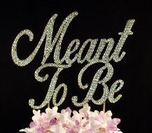 Mr &amp; Mrs Gold Crystal Cake Toppers Bling Gold Cake Decorations Weddings Birthday Anniversary Showers Party by... N5
