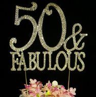 Mr &amp; Mrs Gold Crystal Cake Toppers Bling Gold Cake Decorations Weddings Birthday Anniversary Showers Party by... N6