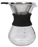 Coffee Gator Hand Drip Coffee Maker - 1-2 Cup 10z Carafe with Permanent Stainless Steel Filter N2