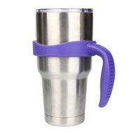 Morecome New 30 Oz Stainless Steel Insulated Tumbler Mug Handle (Purple) N10