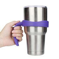 Morecome New 30 Oz Stainless Steel Insulated Tumbler Mug Handle (Purple) N11