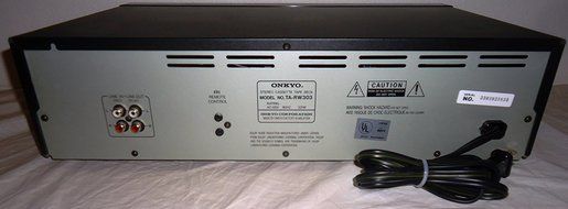 Onkyo TA-RW303 Dual Cassette Stereo Tape Deck With Auto Reverse and AV Cables Music Audio Sound - VERY RARE N4