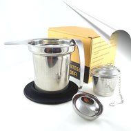 Fox Kitchen Stainless Steel Tea Infuser Set of 2 with Tea Scoop and Lid N3