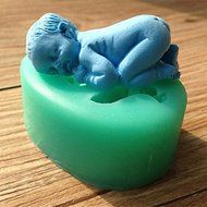 Y&amp;XL&amp;H Sleep Baby Silicone Cake Mold Fondant Decorating Sleeping Baby Shape Chocolate Soap Mold Sugarcraft Decoration...