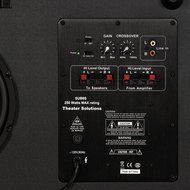 Theater Solutions SUB8S 250 Watt Surround Sound HD Home Theater Slim Powered Active Subwoofer (Black) N4