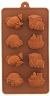 Silicone Pastry Candy Gummy Mold - Chocolate Ice Cubes Soap - 3 Piece Set - 8&quot; x 4&quot; N2