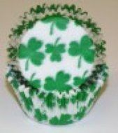 50 Shamrock Print Cupcake Liners Baking Cups STANDARD SIZE St. Patrick&#039;s Day