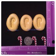 3 Candy Cane Fondant Mold Set Chocolate Gumpaste Soap Resin Clay