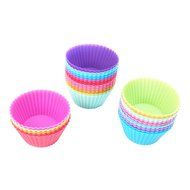 TuangShop tuangShop Silicone Cup cake Tool Bakeware Baking Pastry 7CM 12pcs 6 Colors N3