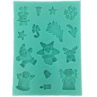 Funshowcase Christmas Mini Ornaments Candy Fondant Chocolate Mold for Cake Decoration, Cupcake Decorate, Polymer...