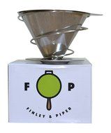 Finley &amp; Piper Reusable Pour Over Coffee Dripper with Spiral Base Stainless Steel Coffee Filter N3