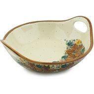 Polish Pottery Bowl with Handles 12-inch UNIKAT N3