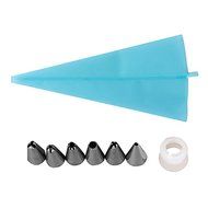 Yunko 8 Piece Cake Decorating Set-Reusable Silicone Pastry Bag and Icing Piping Nozzles Tips Set for Sugarcraft... N2