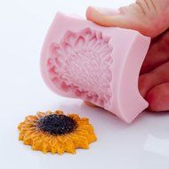 Sunflower Silicone Mold Food Safe Fondant, Chocolate, Candy, Mint, Resin, Polymer Clay, Jewelry, Craft Mold. Flexible... N4