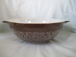 1970s Vintage Pyrex " Woodland " Brown Cinderella Nesting Batter Mixing Bowl 444 - 4l N3