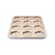 Astra shop Premium 9 Cup Champagne Cat Paw Prints Cake Pan Cute Baking Pan Non Stick Cake Mold Muffin Pan,11 x... N11