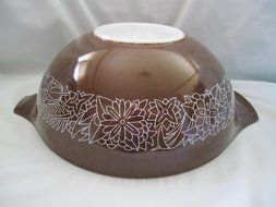 1970s Vintage Pyrex " Woodland " Brown Cinderella Nesting Batter Mixing Bowl 444 - 4l N6