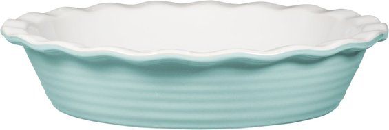 Embossed Rings 10.25"D Pastels Light Blue Pie Plate