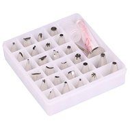JBtek 26 Piece Cake Decorating Tips Kit, Professional Stainless Steel DIY Icing Tip Set Tools with 1 Reusable... N2