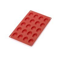 Lekue 20 Cavities Mini Madeleines Multi Cavity Baking Mold, Red