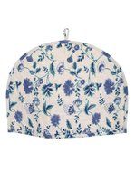 White Tea Cosy Cotton 15x11 Tea Cozy Hand Block Printed Floral By Rajrang N8