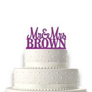 Sugar Yeti | Custom Personalized Mr &amp; Mrs Wedding Cake Topper With Your Last Name Acrylic Cake Topper for Special... N14