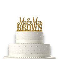 Sugar Yeti | Custom Personalized Mr &amp; Mrs Wedding Cake Topper With Your Last Name Acrylic Cake Topper for Special... N15