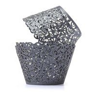 UNIQLED Filigree Artistic Bake Cake Paper Cups Little Vine Lace Laser Cut Liner Cupcake Wrappers Baking Cup Muffin... N9