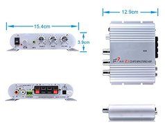 Generic 12V DC Mini Hifi Audio Power Amplifier Booster 2.1CH Super Bass MP3 Stereo for Car Phone PC Home N4