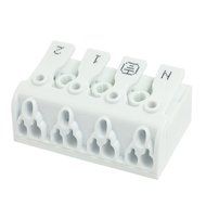 Audio Cable Wire Push in Jack Socket 4 Position Speaker Terminal Block White