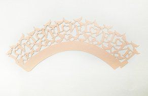 HUAL Cupcake Wrappers 50 Filigree Artistic Bake Cake Paper Cups LOVE Lace Laser Cut Liner Baking Cup Muffin Case... N6