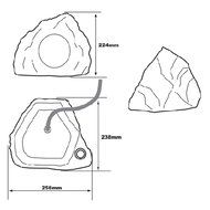 TIC TFS0 Terra Form Rock Speakers - Set of 2 N4