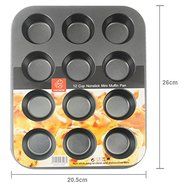 Generic 12 Cups Nonstick Mini Muffin Mold Stainless Steel Pan