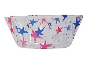 Creative Converting Plastic Fluted Bowl, 8-Inch, Patriotic
