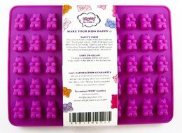 3 Pack Silicone Gummy Bear Candy Molds (New Colors) With a BONUS Dropper &amp; FREE Quick Start Recipe EBook - Make... N5